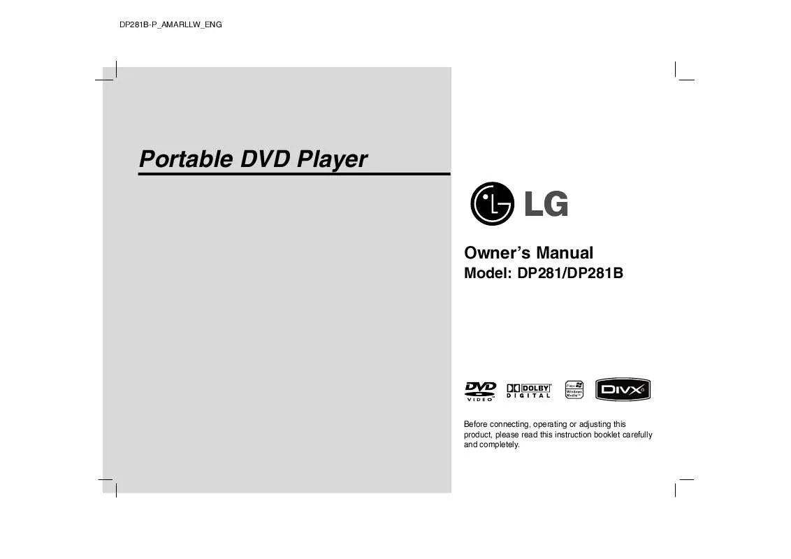 Mode d'emploi LG DP281B