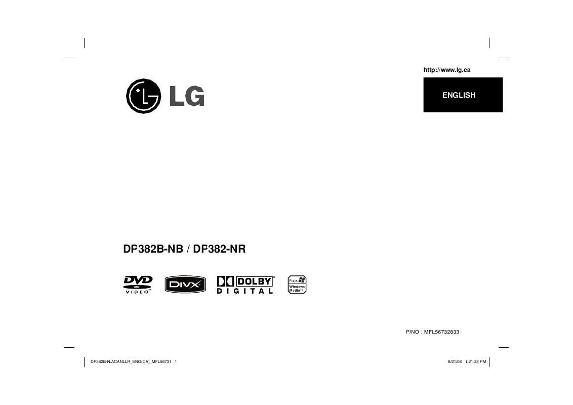 Mode d'emploi LG DP382-NR