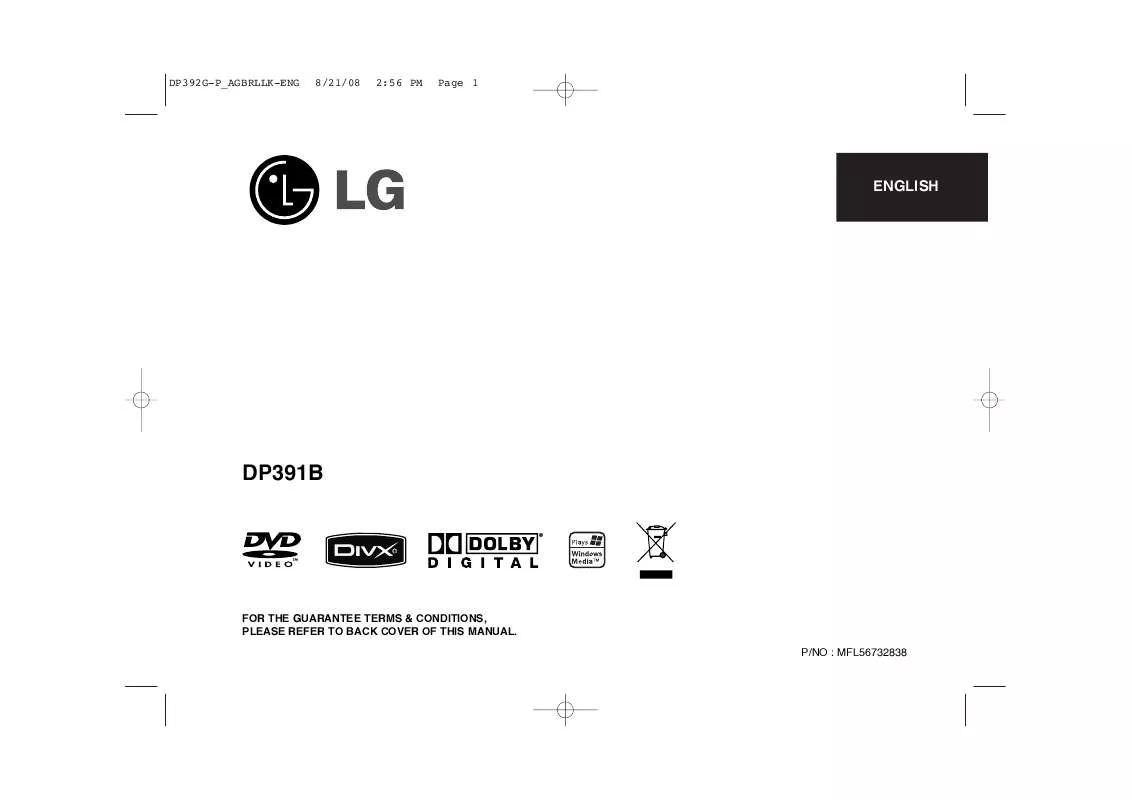 Mode d'emploi LG DP391B