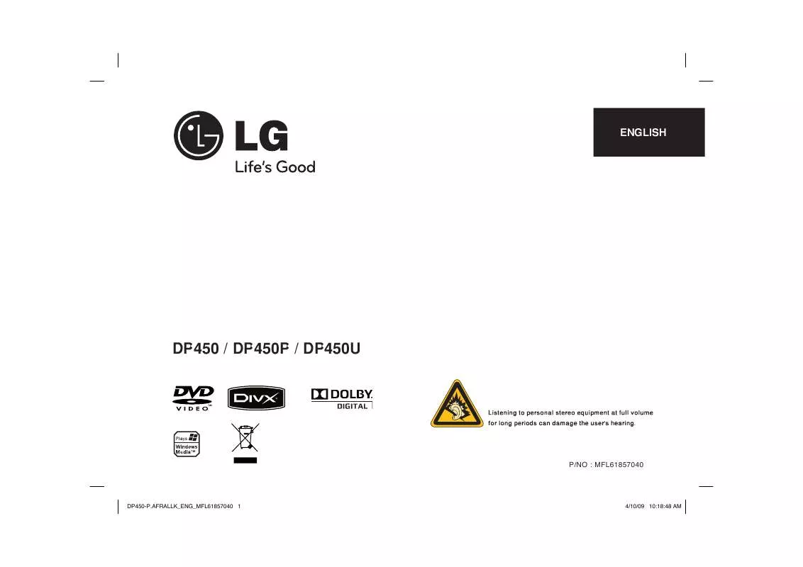 Mode d'emploi LG DP450