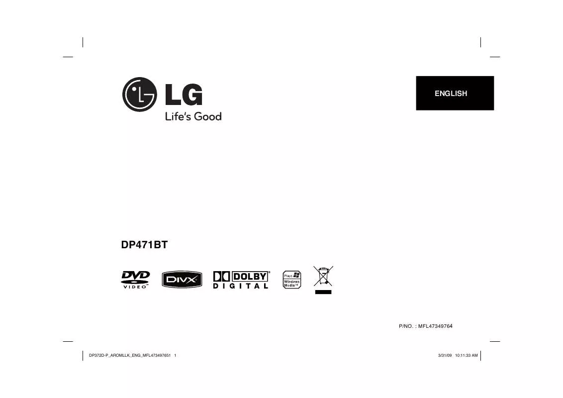 Mode d'emploi LG DP471BT