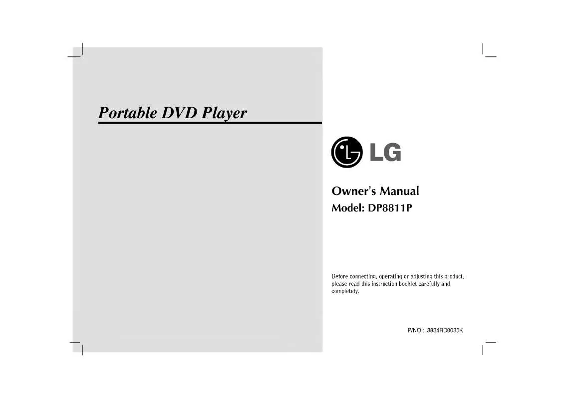 Mode d'emploi LG DP8811