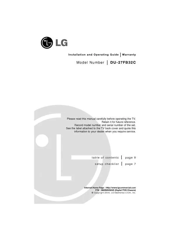 Mode d'emploi LG DU-27FB32C