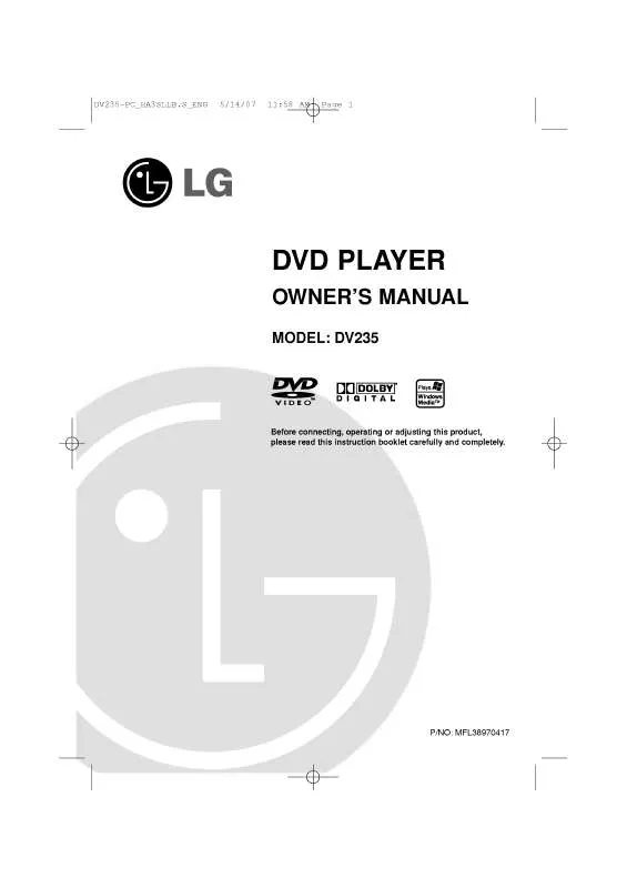 Mode d'emploi LG DV235