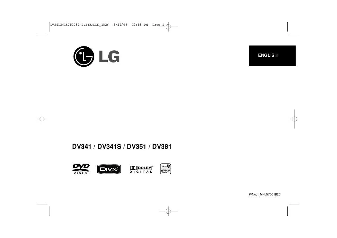 Mode d'emploi LG DV-341