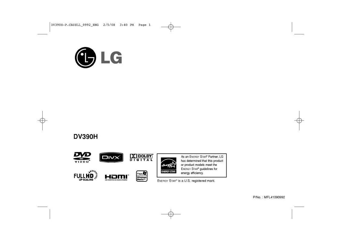 Mode d'emploi LG DV390H