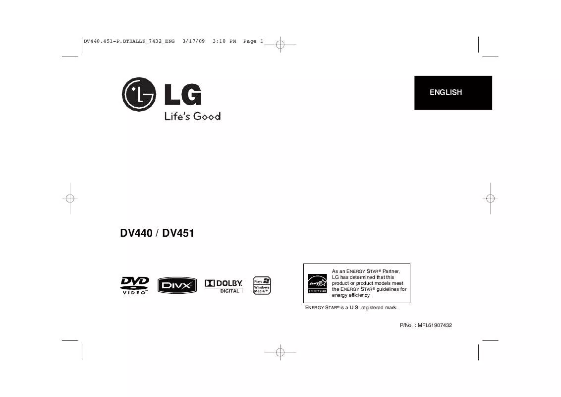 Mode d'emploi LG DV-450