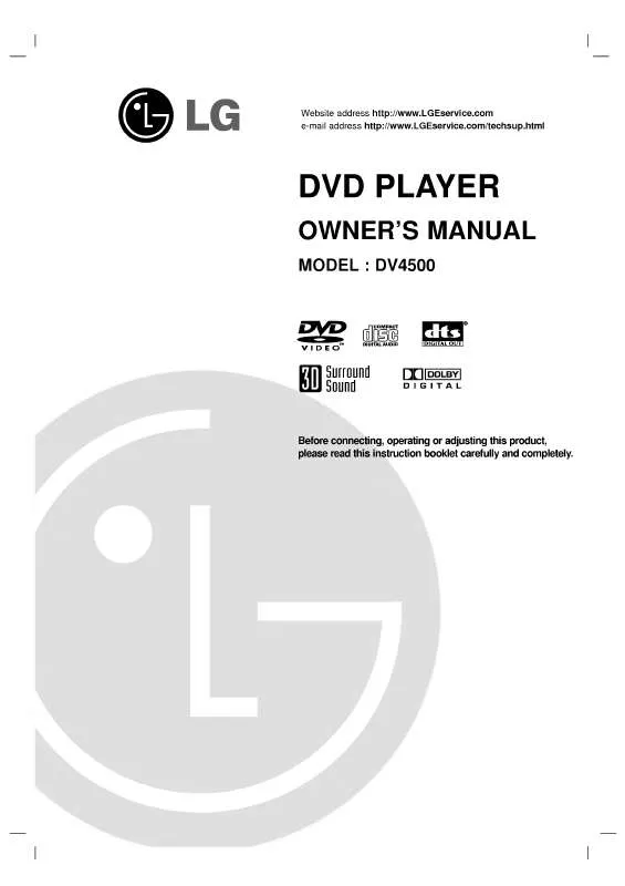 Mode d'emploi LG DV4500