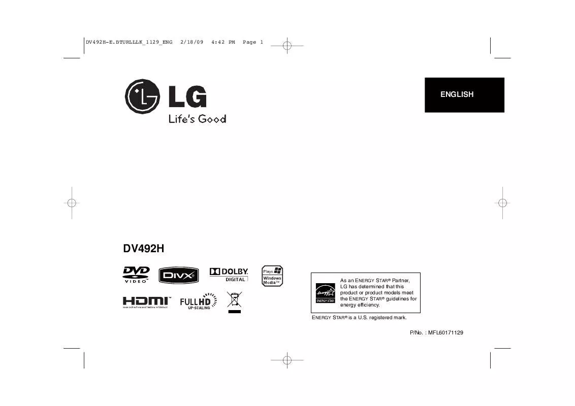 Mode d'emploi LG DV-492H