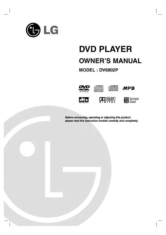 Mode d'emploi LG DV6802P