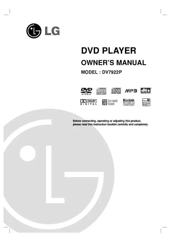 Mode d'emploi LG DV7922P