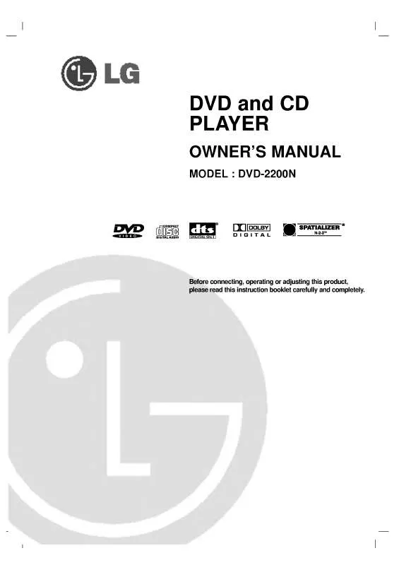 Mode d'emploi LG DVD-2200N