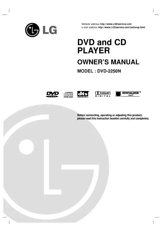 Mode d'emploi LG DVD-2250N