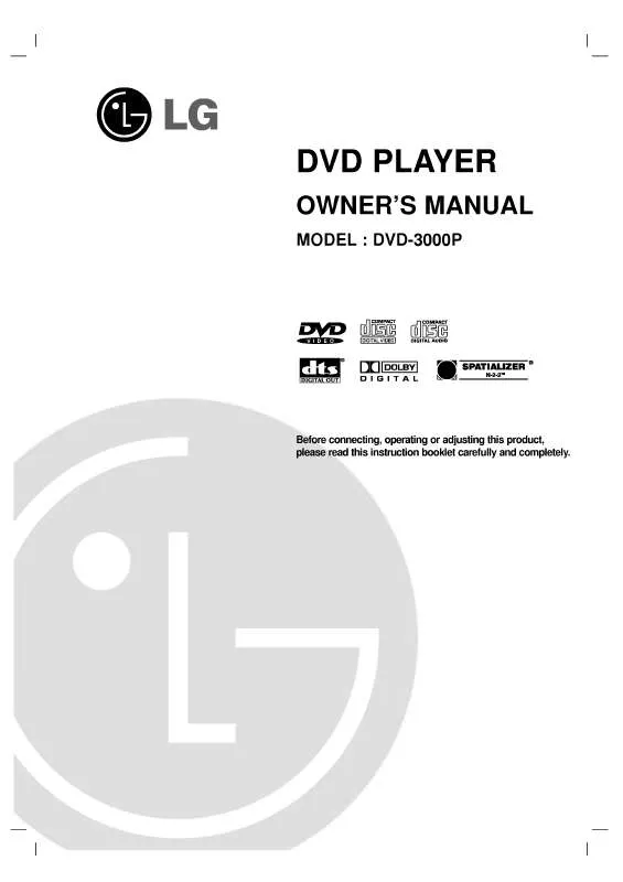 Mode d'emploi LG DVD3000P