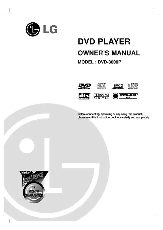 Mode d'emploi LG DVD3000PD