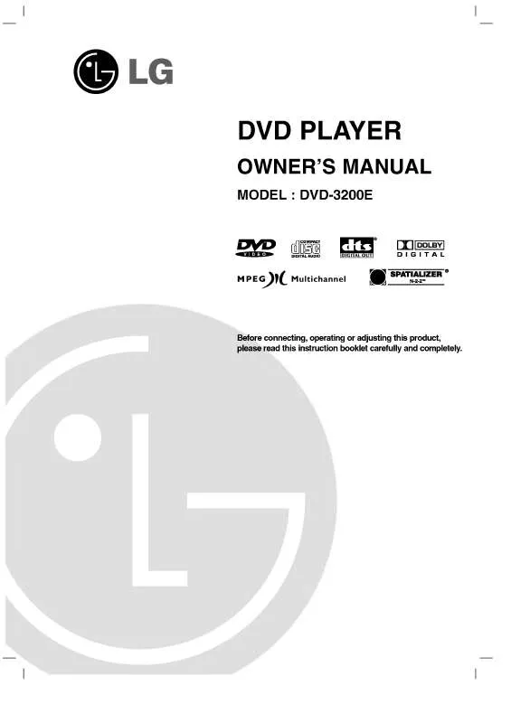 Mode d'emploi LG DVD3200EC