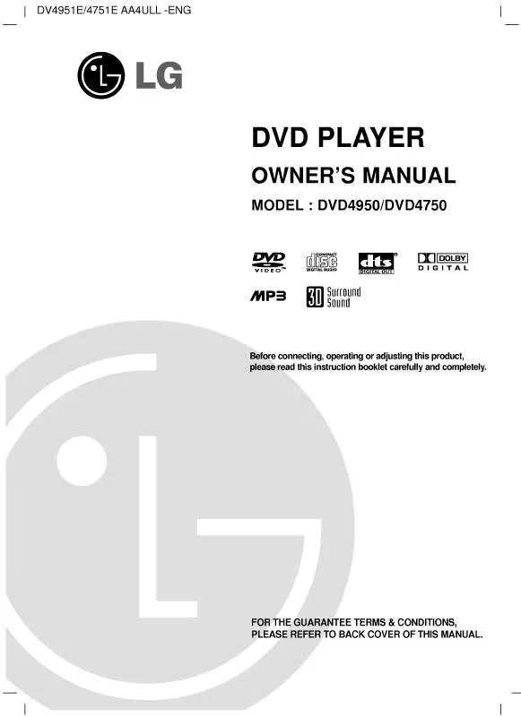 Mode d'emploi LG DVD4950