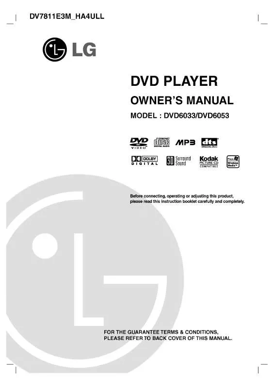 Mode d'emploi LG DVD6053