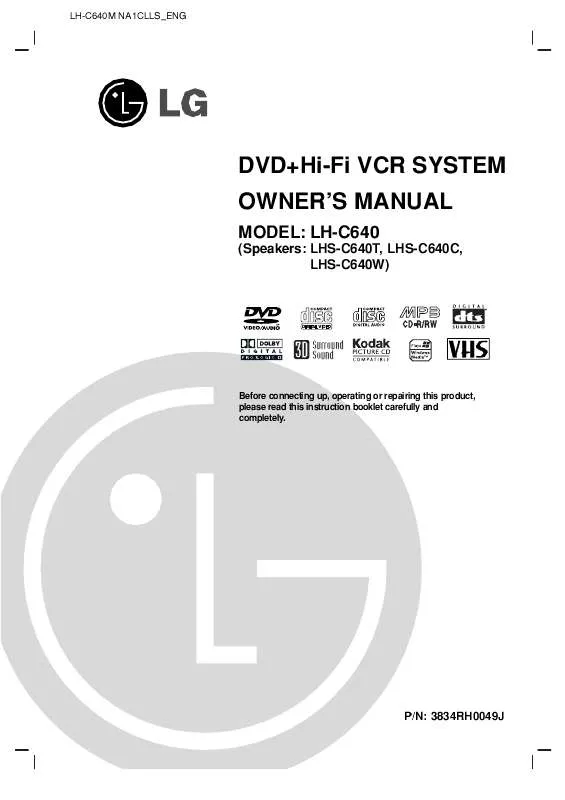 Mode d'emploi LG DVHT-S23