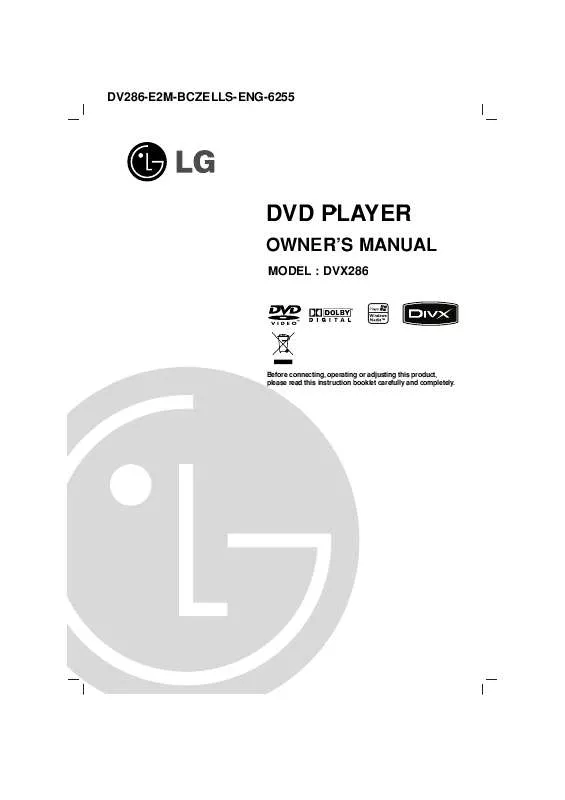 Mode d'emploi LG DVX-286