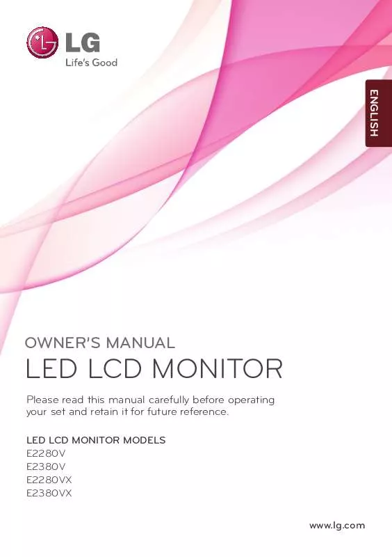 Mode d'emploi LG E2380VX