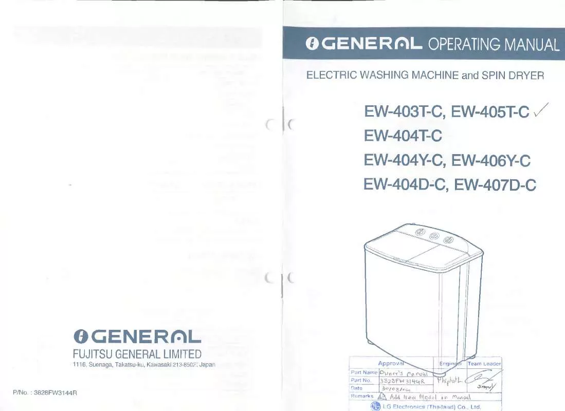 Mode d'emploi LG EW-404T-C