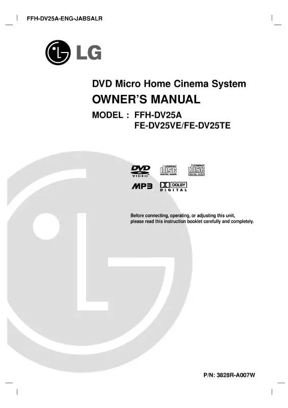 Mode d'emploi LG F-DV25A