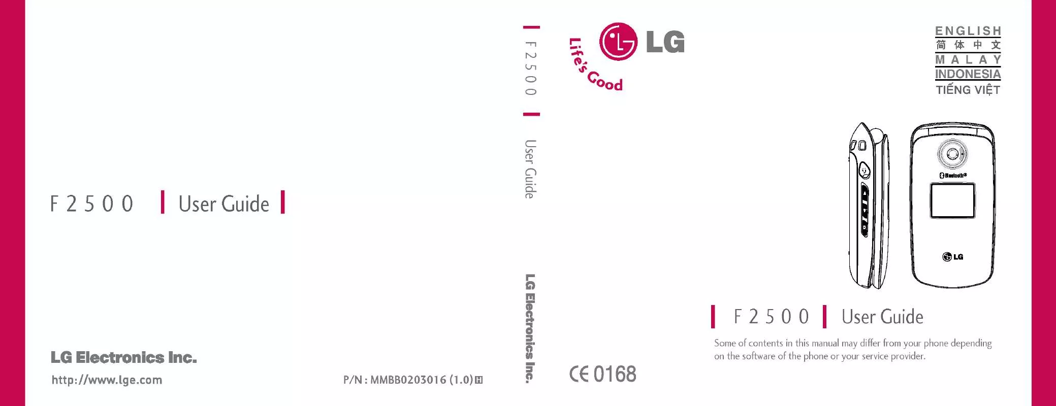 Mode d'emploi LG F2500