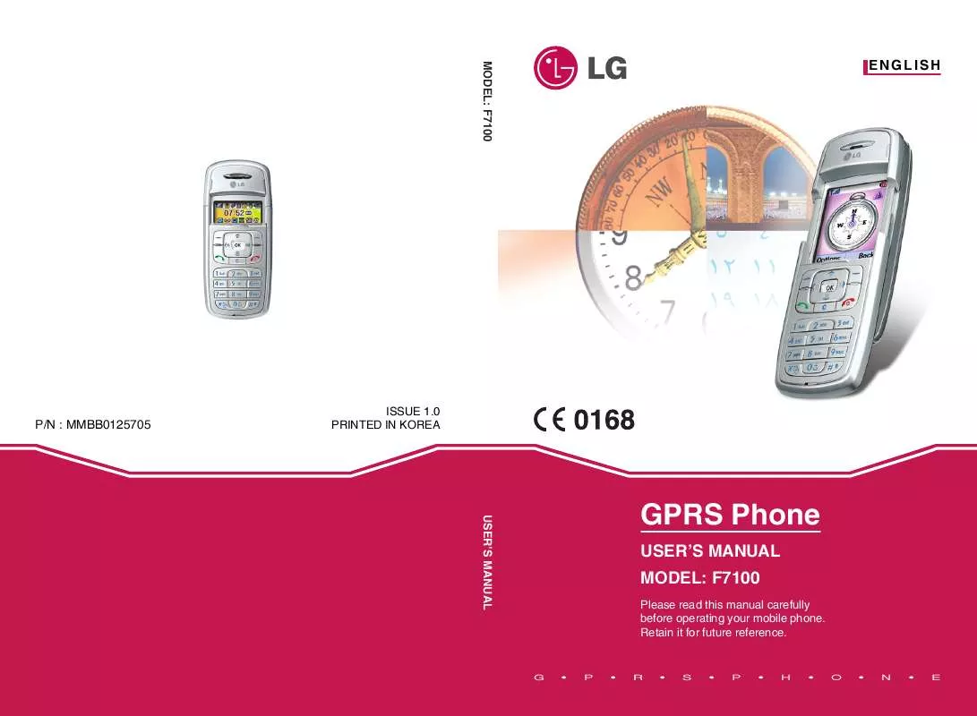 Mode d'emploi LG F7100