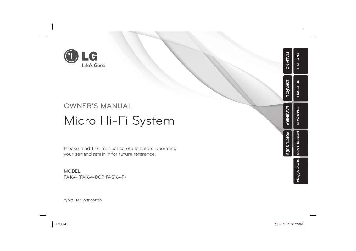 Mode d'emploi LG FA-164