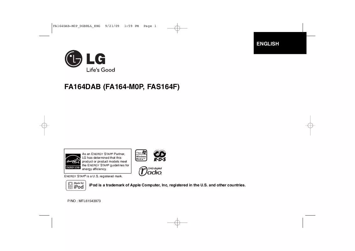 Mode d'emploi LG FA-164DAB