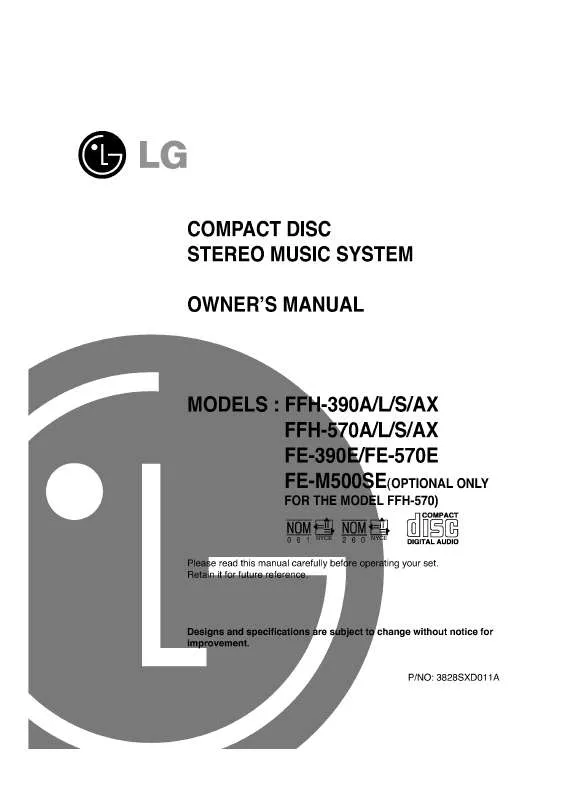 Mode d'emploi LG FE-390E