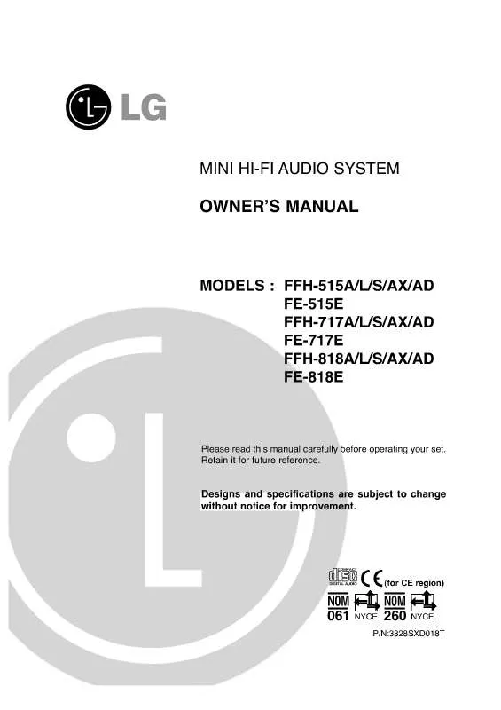 Mode d'emploi LG FE-818E