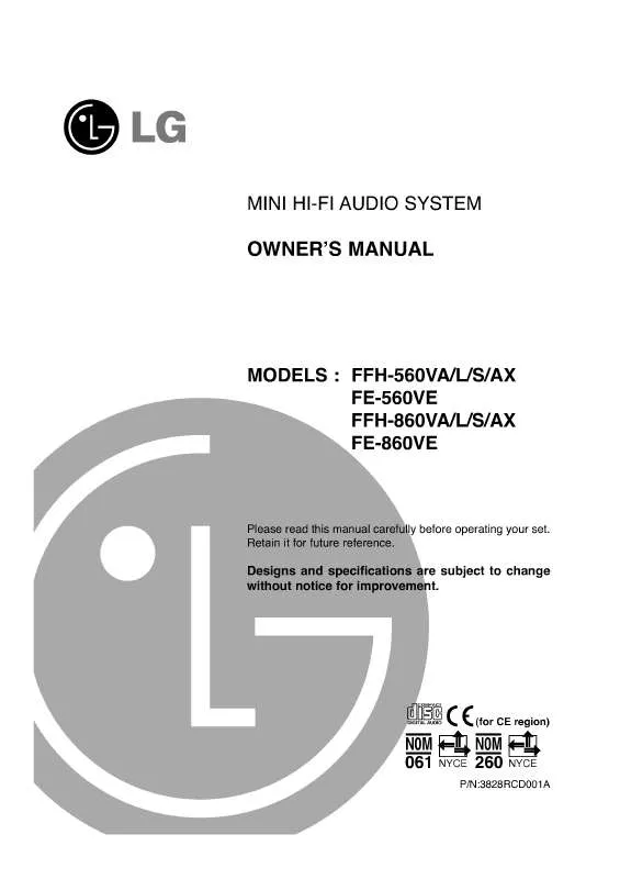 Mode d'emploi LG FFH-560VA