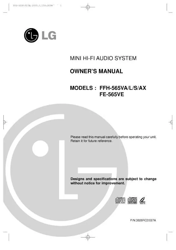 Mode d'emploi LG FFH-565VA