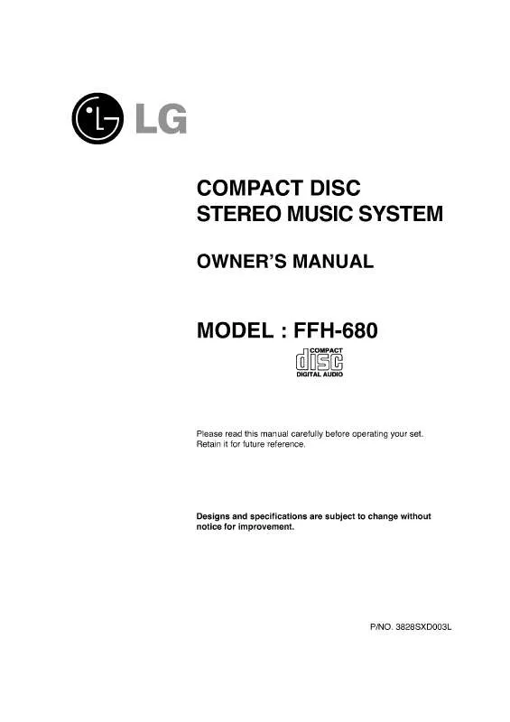 Mode d'emploi LG FFH-680A