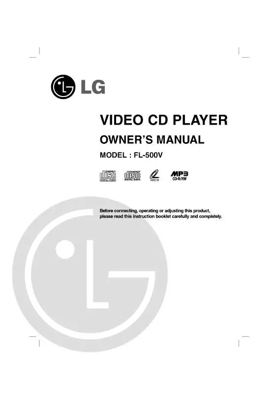 Mode d'emploi LG FL-500V