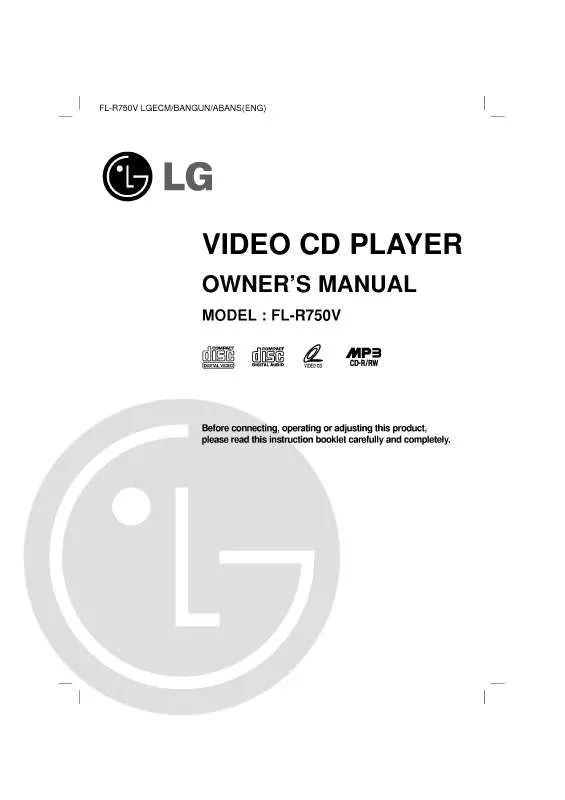 Mode d'emploi LG FL-R750V