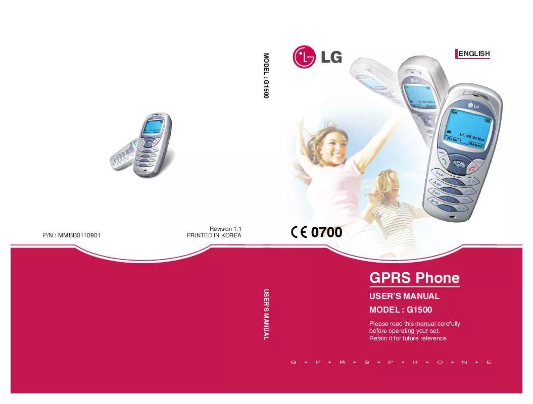 Mode d'emploi LG G1500