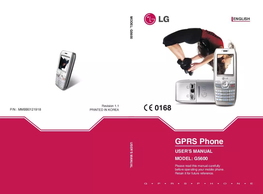 Mode d'emploi LG G5600