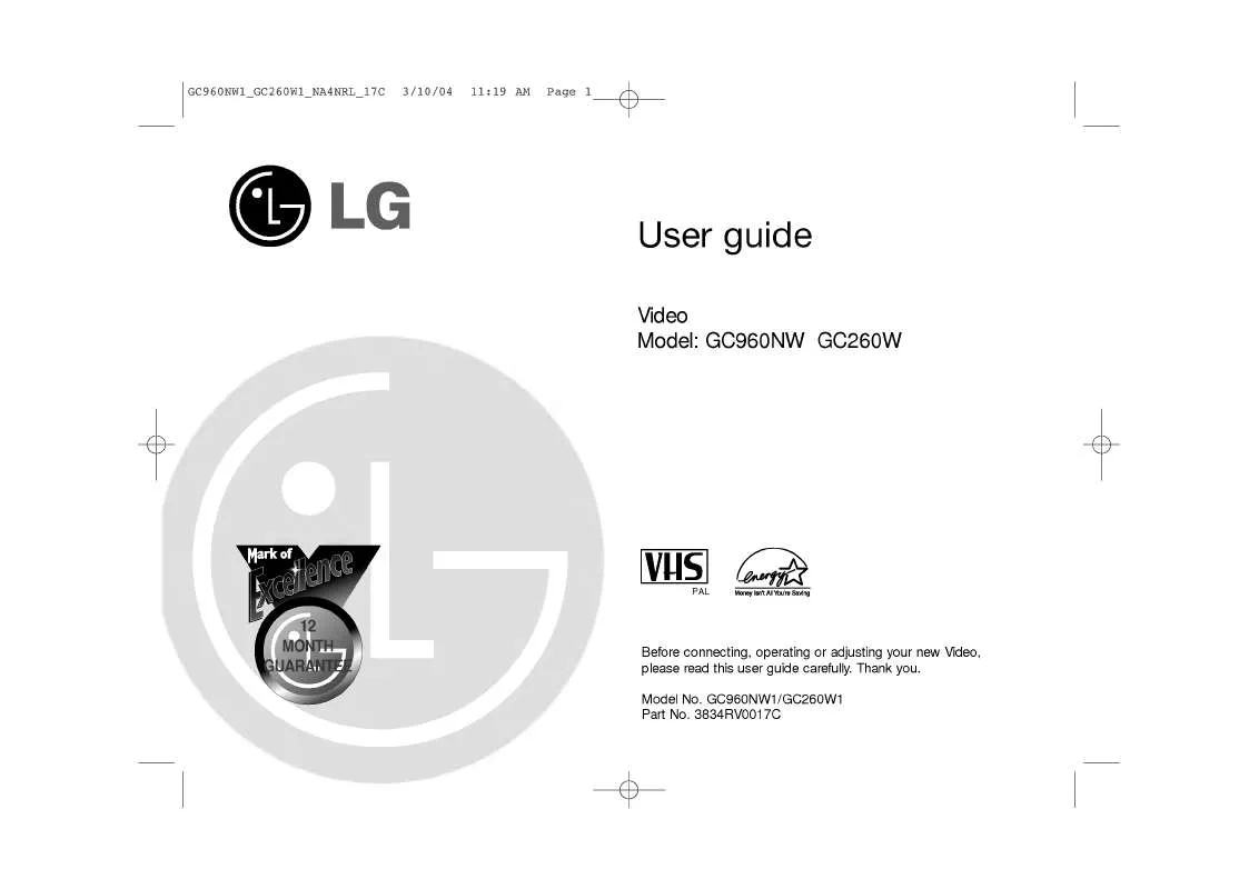 Mode d'emploi LG GC-260W