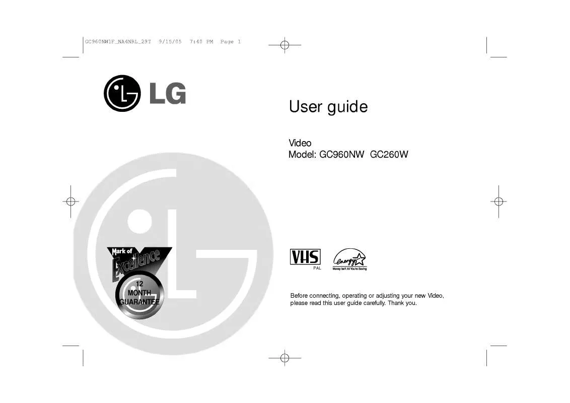 Mode d'emploi LG GC-960NW