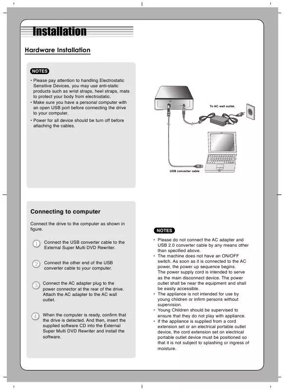 Mode d'emploi LG GE20LU10