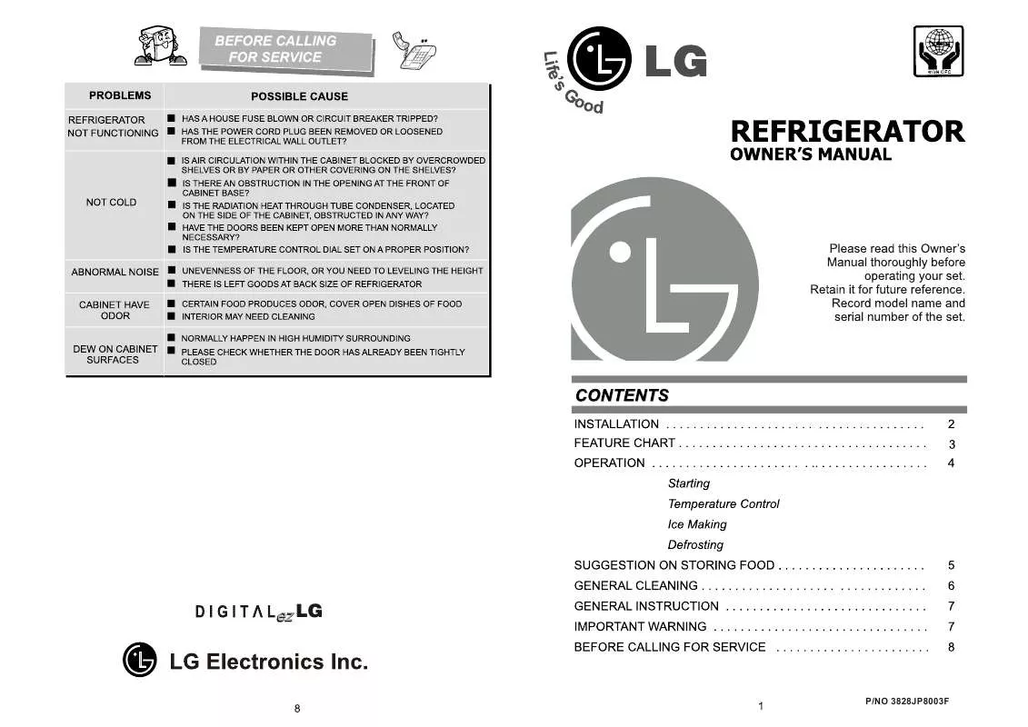 Mode d'emploi LG GN-191RLK