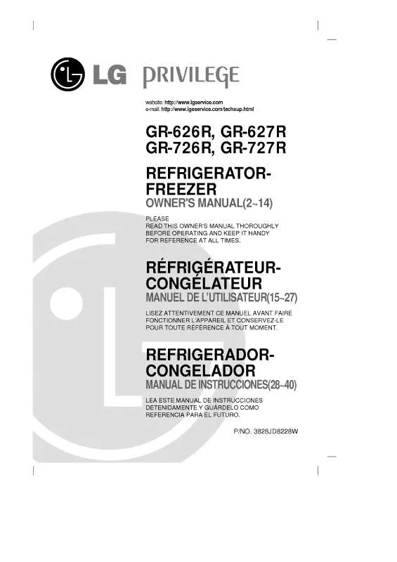 Mode d'emploi LG GR-627R