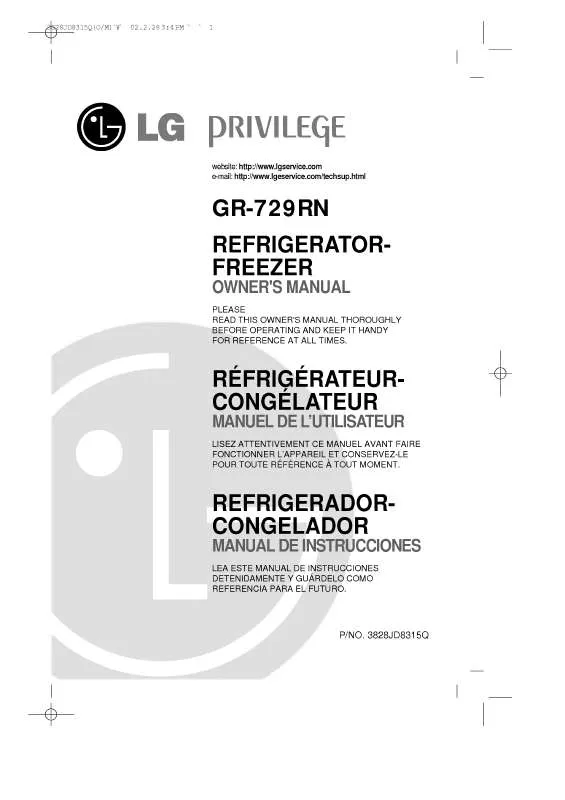 Mode d'emploi LG GR-729RN