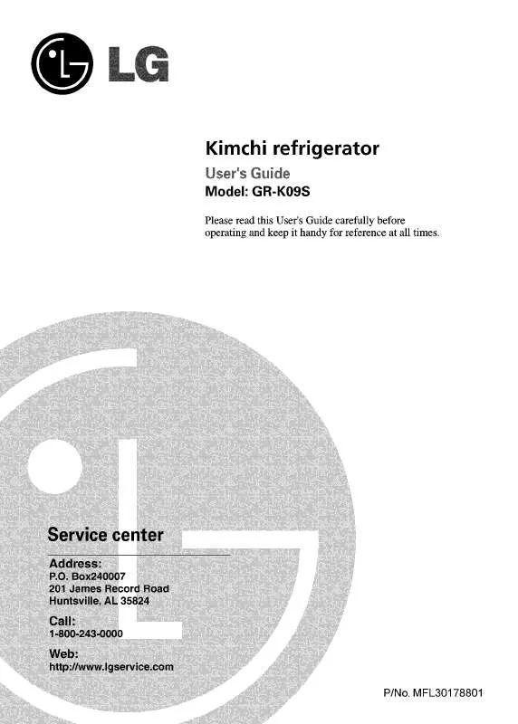 Mode d'emploi LG GR-K09S