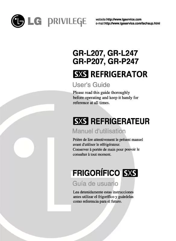 Mode d'emploi LG GR-L208NN