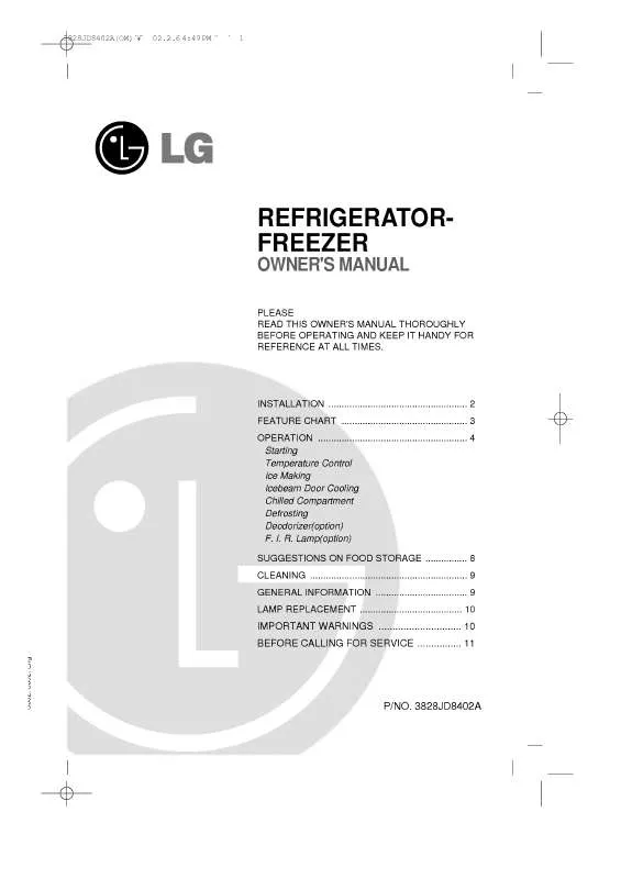 Mode d'emploi LG GR-S392QLC