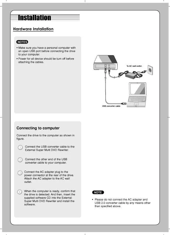 Mode d'emploi LG GSA-E10L